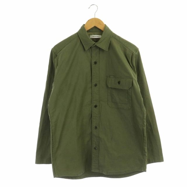 ノンネイティブ nonnative WORKER SHIRT JACKET BACK SATIN STRETCH ミリタリーシャツ ジャケット 長袖  0 カーキ /AA ■OS