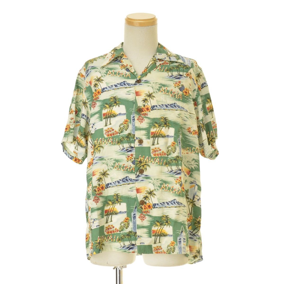 ALIIOLANI USA製 レーヨン アロハ ハワイアン 半袖シャツ ALIIOLANIUSA製 レーヨン アロハ ハワイアン半袖シャツ - メルカリ
