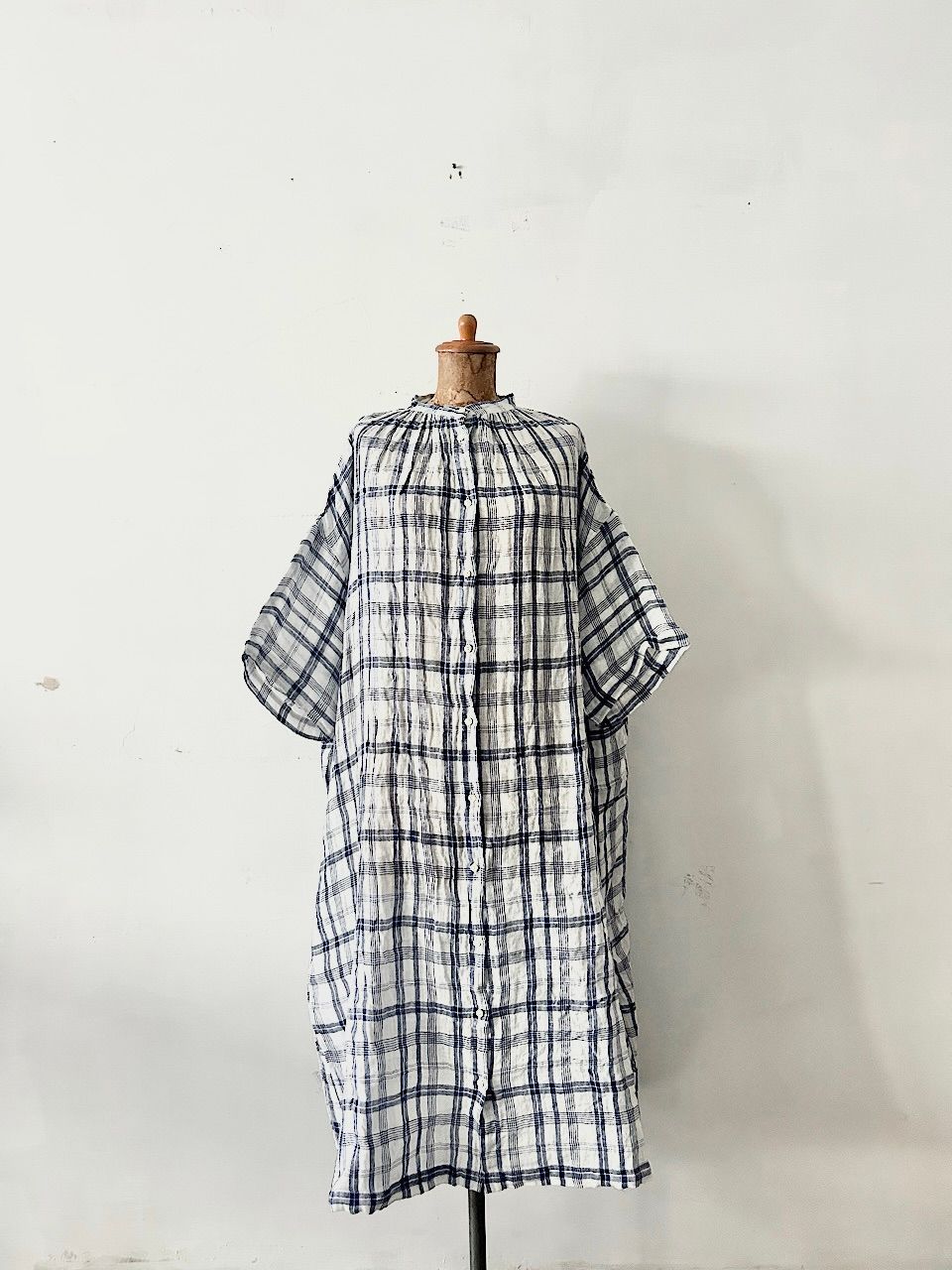 【ありんこ】nest Robe リネンガーゼチェックワンピース リネンガーゼチェックシリーズ*** | KITTE丸の内店 | nest Robe