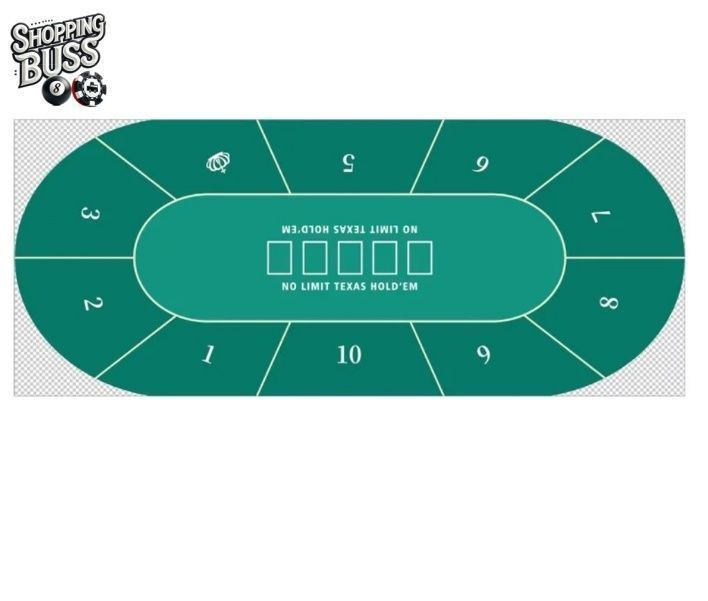 新入荷 ポーカーマット 収納袋付き テキサス ホールデム デジタルプリントラバーマット 180x90cm オーバル