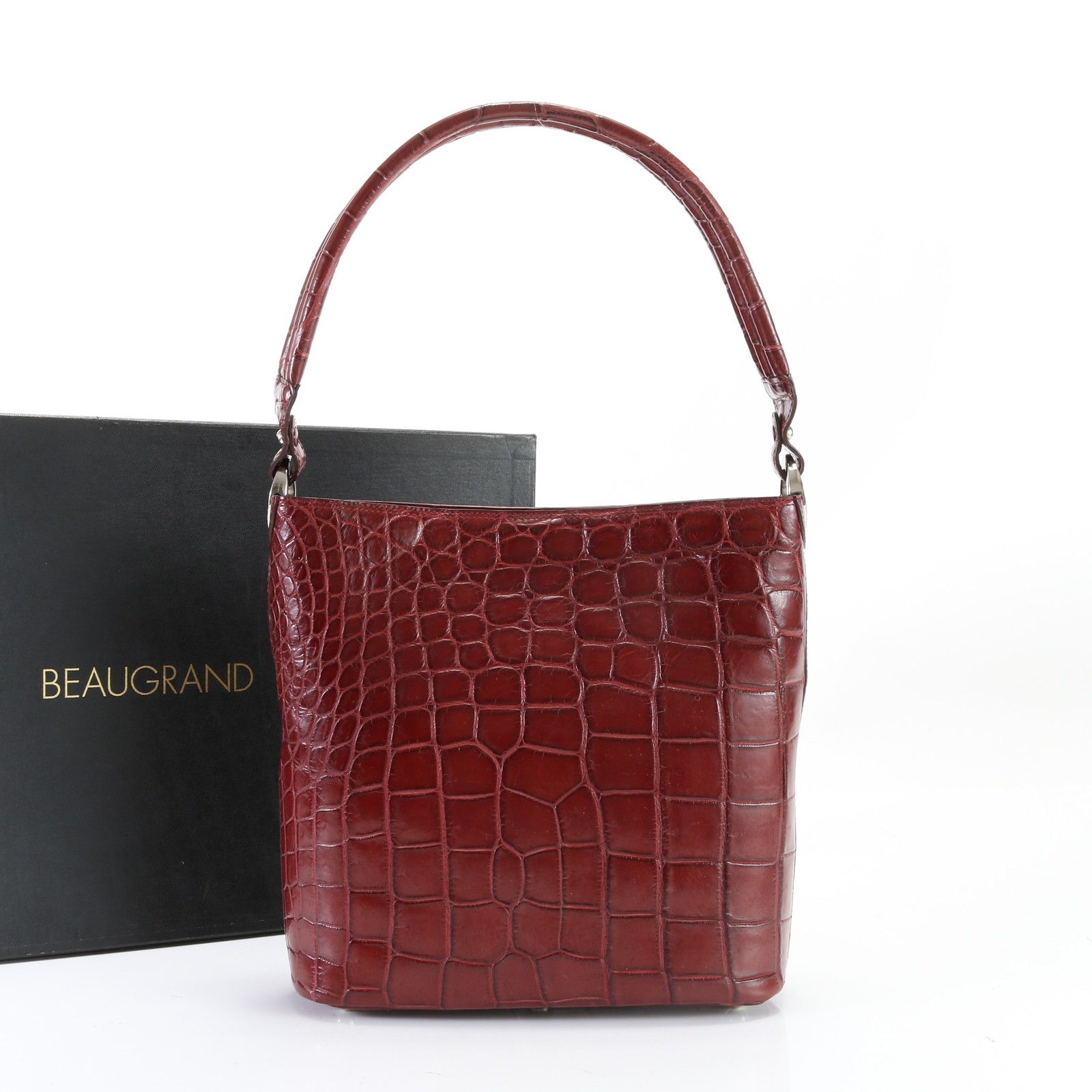 極美品 JRA認定 BEAUGRAND ボーグラン クロコダイル レザー ショルダー