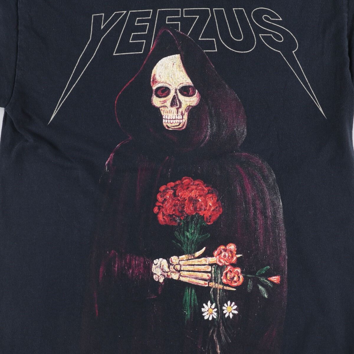 古着 KANYE WEST カニエウェスト YEEZUS ドクロ柄 スカル柄 ラップT