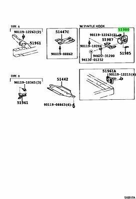 トヨタ 純正 ランドクルーザー 70 ピントル フック HOOK PINTLE TOYOTA