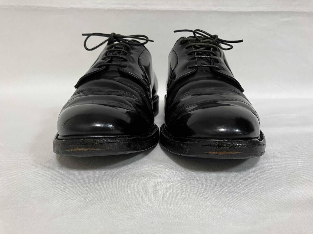 Church’s レザーシューズ ブラック アウトソール28.0cm 25-25.5cm ガラスレザー プレーントゥ ヒビあり チャーチ Vibramソール