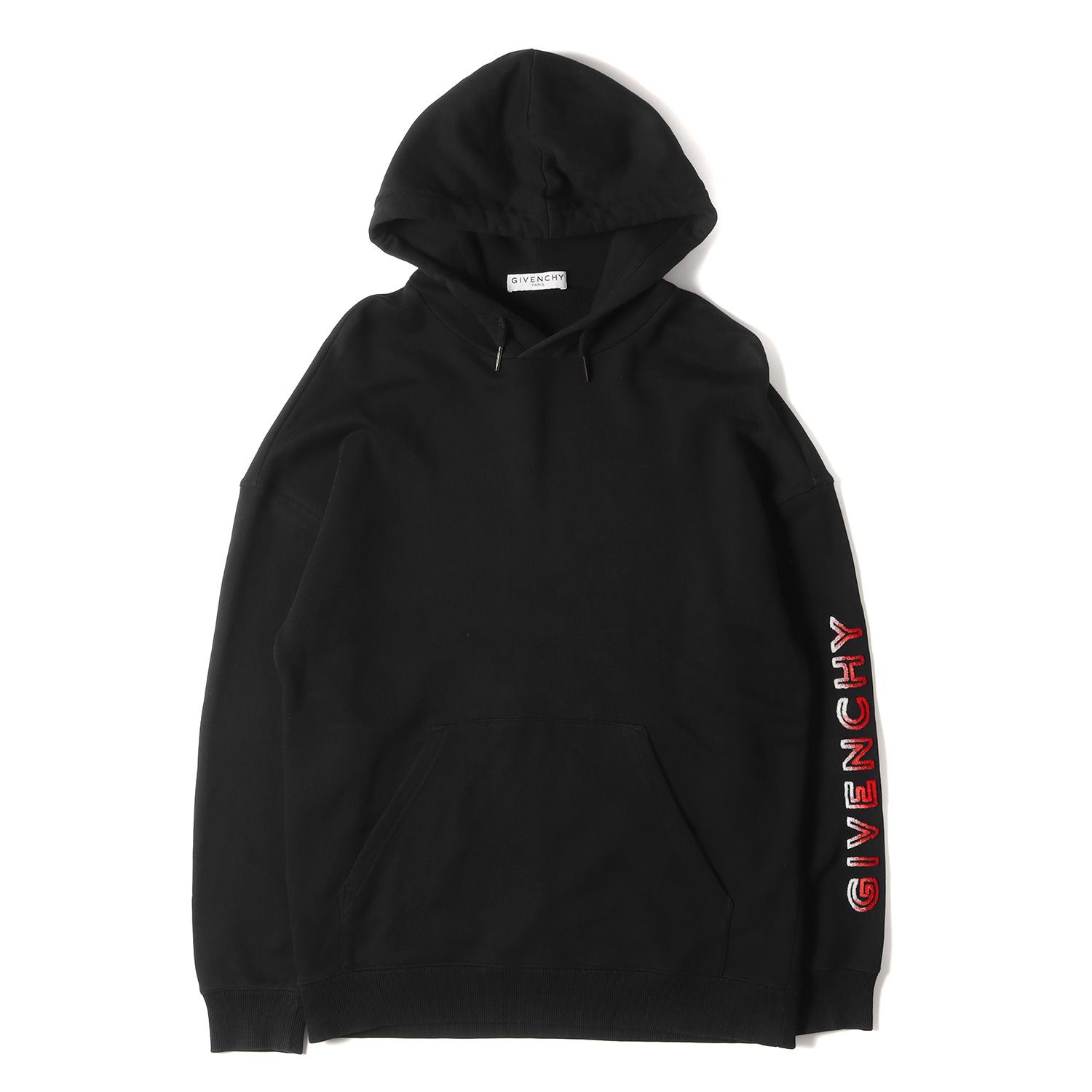 GIVENCHY ジバンシィ パーカー サイズ:S スリーブ フロッキー ロゴ 