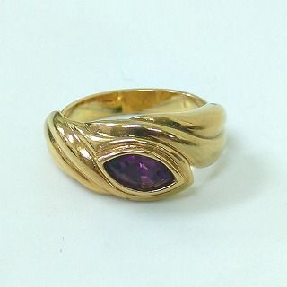 ランバン パープル ラインストーン ブローチ ゴールドカラー Lanvin ランバン パープル ラインストーン ブローチ ゴールドカラー Lanvin