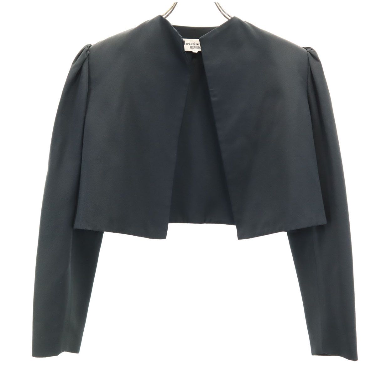 Christian Dior クリスチャンディオール 90s シルクブレンド ジャケット 9 黒 レディース 古着