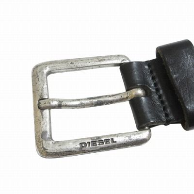 ディーゼル DIESEL B-BOLD レザー ベルト 90・36 エンボスロゴ