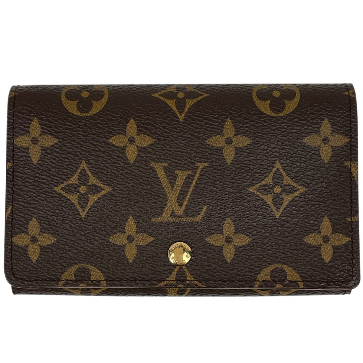 【ジャンク品】ルイ・ヴィトン Louis Vuitton ポルト モネ ビエ トレゾール 札入れ 小銭入れ 三つ折り財布 モノグラム ブラウン M61730 レディース 【中古】