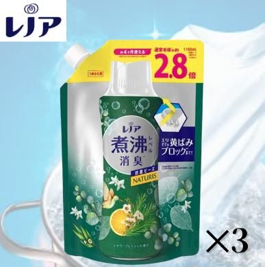 詰め替え1180ml ×5点 レノア シャワーフレッシュの香り 閉め