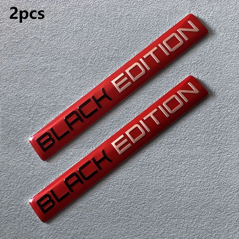 特価ブランド 2個セット エンブレム 赤 ステッカー ブラックエディション Decals,Magnets&Stickers