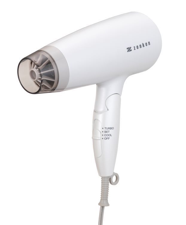 電磁波低減 ドライヤー ホワイト ZD-750 ゼンケン 大風量 速乾美容 ヘアケア 髪 60℃ 低温風 遠赤外線