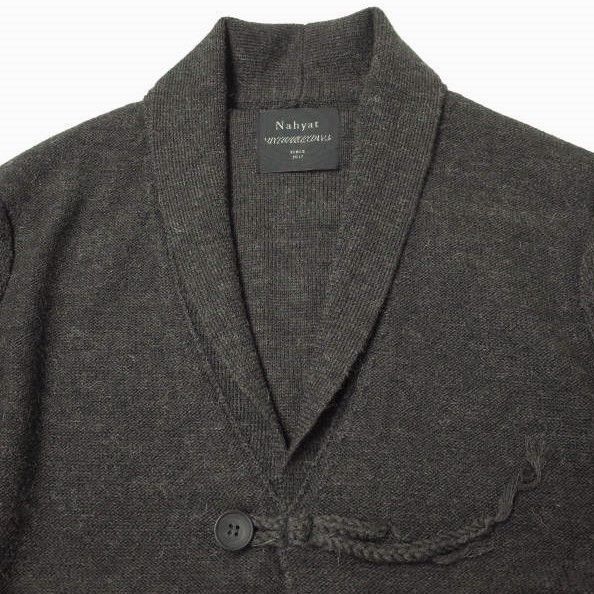 Nahyat ナヤット 日本製 7G MERINO WOOL KNIT CARDIGAN - AVELIA PARTNERSHIP MODEL メリノウールニットカーディガン n-062-116 Free CHARCOAL BROWN アルパカ トップス【新古品】【中古】【Nahyat】 新品 Nahyat ナヤット 日本製 7G MERINO WOOL KNIT CARDIGAN - AVELIA