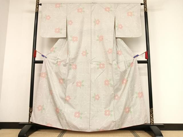 平和屋着物■本場大島紬　菱繋ぎ　逸品　az5138