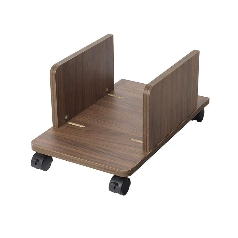 【在庫セール】PLUS(プラス) プラス Garage CPUラック パソコンカート 奥行43.5cm YY-034PCSF 濃木目