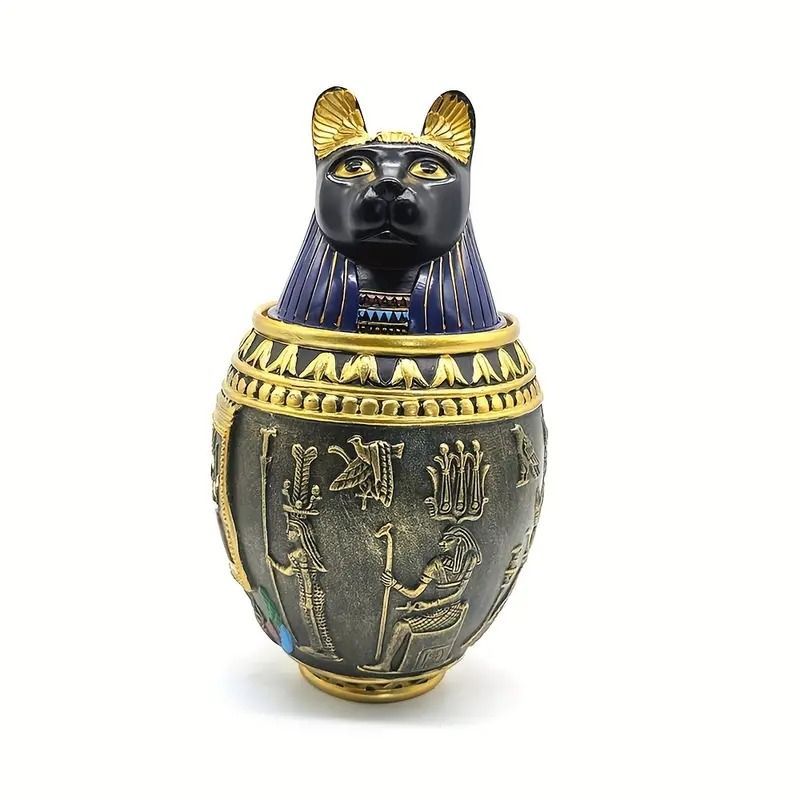 骨壷 クリメーション メモリアル ペット 猫 ねこ ネコ キャット 古代エジプト バステト 女神 守護神 安産 置物 オブジェ オーナメント 装飾品 動物 アニマル おしゃれ かわいい キュート 癒し エレガント リビングルーム 寝室 書斎 オフィス