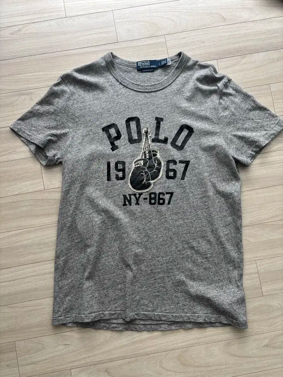 ポロ Ralph Lauren ラルフローレン ボクシング 半袖 Tシャツ グレー L