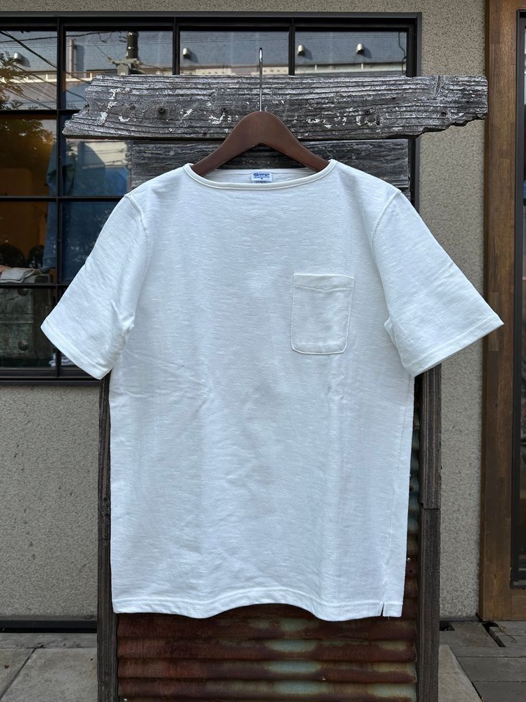 新品未使用品　TIEASY  te001SSPK / HDCS ポケットTシャツ / 半袖バスクシャツ / ナチュラル　4(S)サイズ