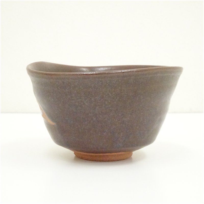豊窯 寺田美山造 鉄釉茶碗（銘：車）（共箱） 茶道 抹茶