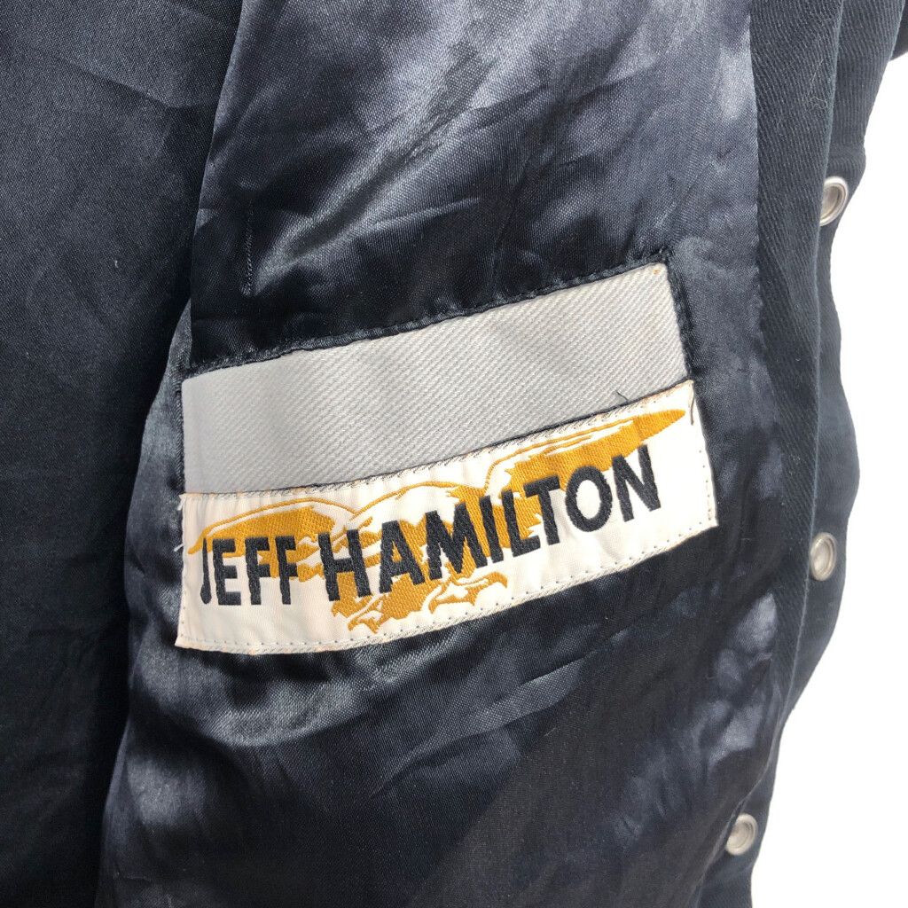 90年代 Jeff Hamilton ジェフ ハミルトン NASCAR ナスカー 企業ロゴ コットン レーシングジャケット (メンズ XL) 中古 古着 Q1774 90年代 Jeff Hamilton ジェフ ハミルトン NASCAR ナスカー 企業ロゴ