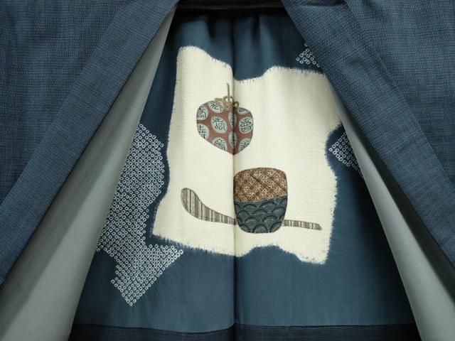 平和屋着物○男性 本場大島紬 アンサンブル 120亀甲 総詰め 正絹 逸品