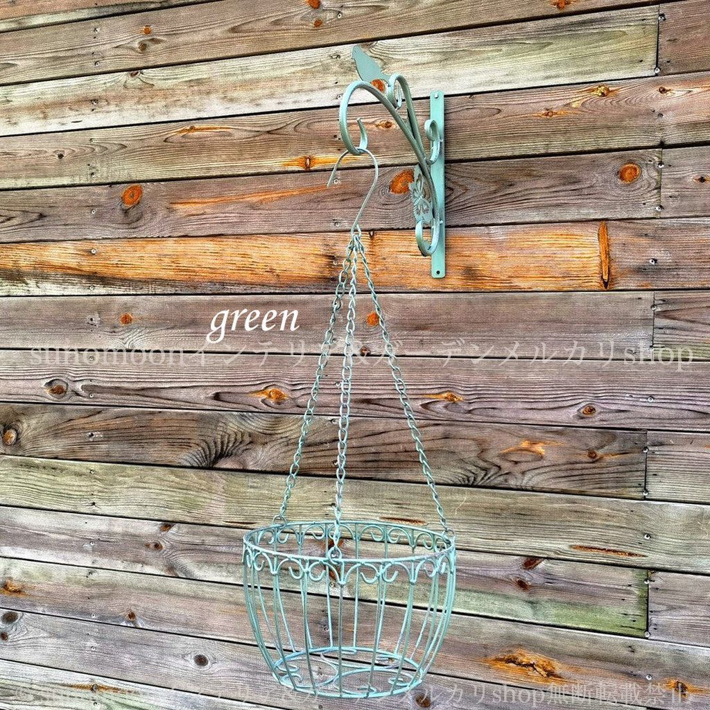 シャビー加工 ヴィンテージ調 ガーデン雑貨 ガーデニング 8-14 庭の装飾 ガーデンインテリア インテリア 2カラー展開 ハンキング ガーデン プランターバスケット グリーン おしゃれ 雑貨 金属 お洒落 ホワイト USTAUSTRALIA_COM_AU