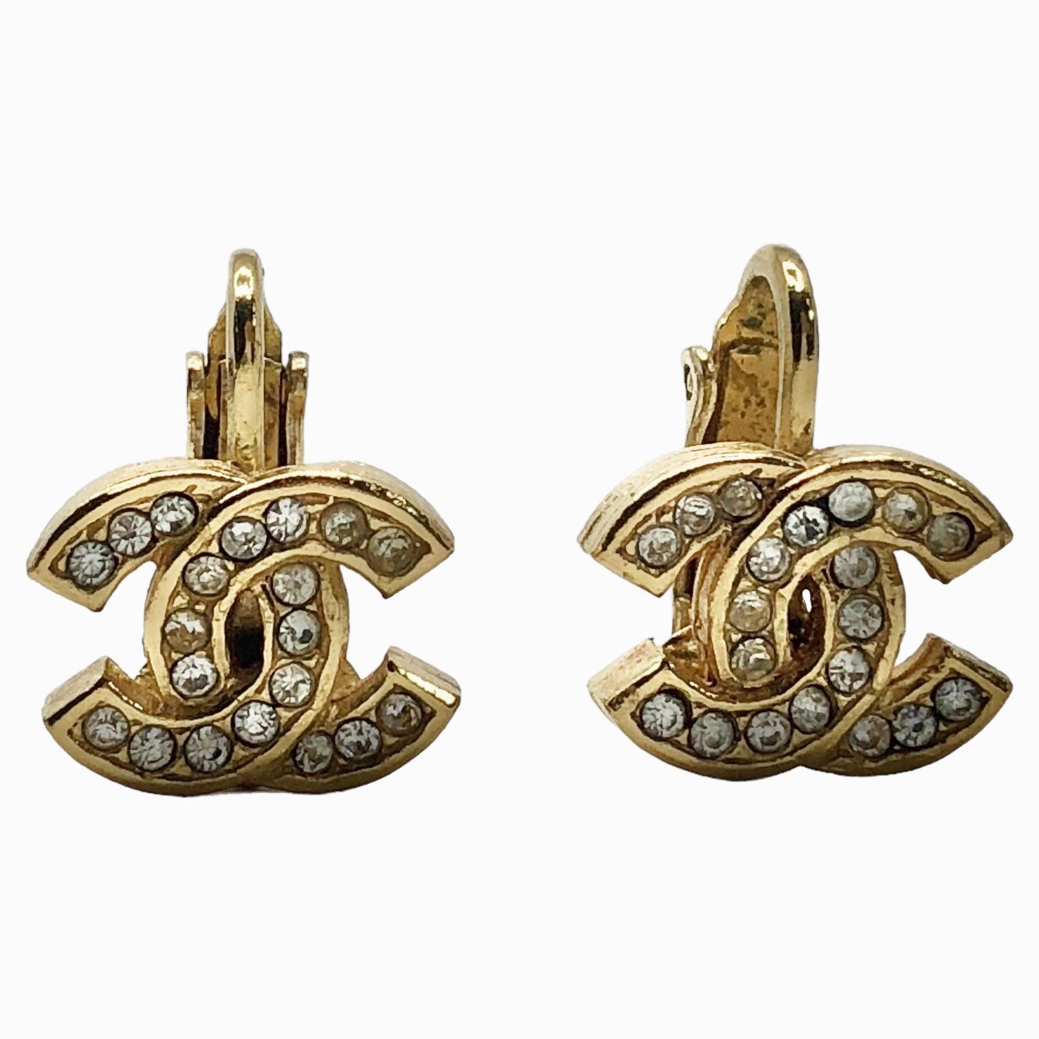 CHANEL(シャネル) 70's coco mark rhinestone earrings ココ