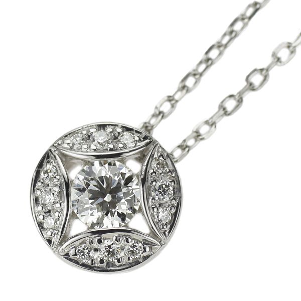 Pt ダイヤモンド ペンダントネックレス 0.18ct D0.05ct - メルカリ 
