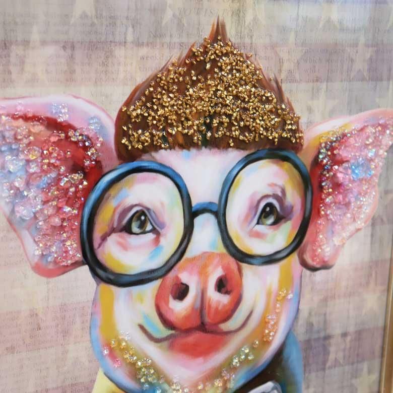 アートパネル　絵画　キラキラ　壁掛け　アート　ビジュー　シガー　タバコ　モノクロ アートパネル 絵画 キラキラ 壁掛け アート ビジュー シガー
