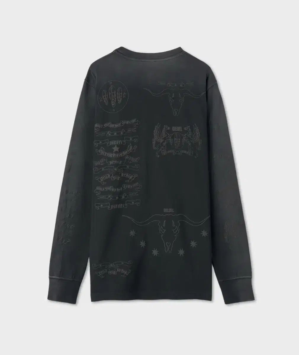 DIESEL ディーゼル T ちょうど プリント Tシャツ 長袖 ロングスリーブ