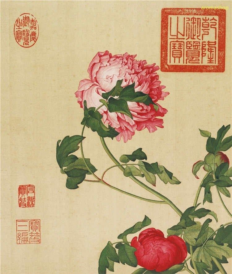 送料無料！清 郎世寧 花鳥図 花鳥画 清代画院清代名家の名作 掛
