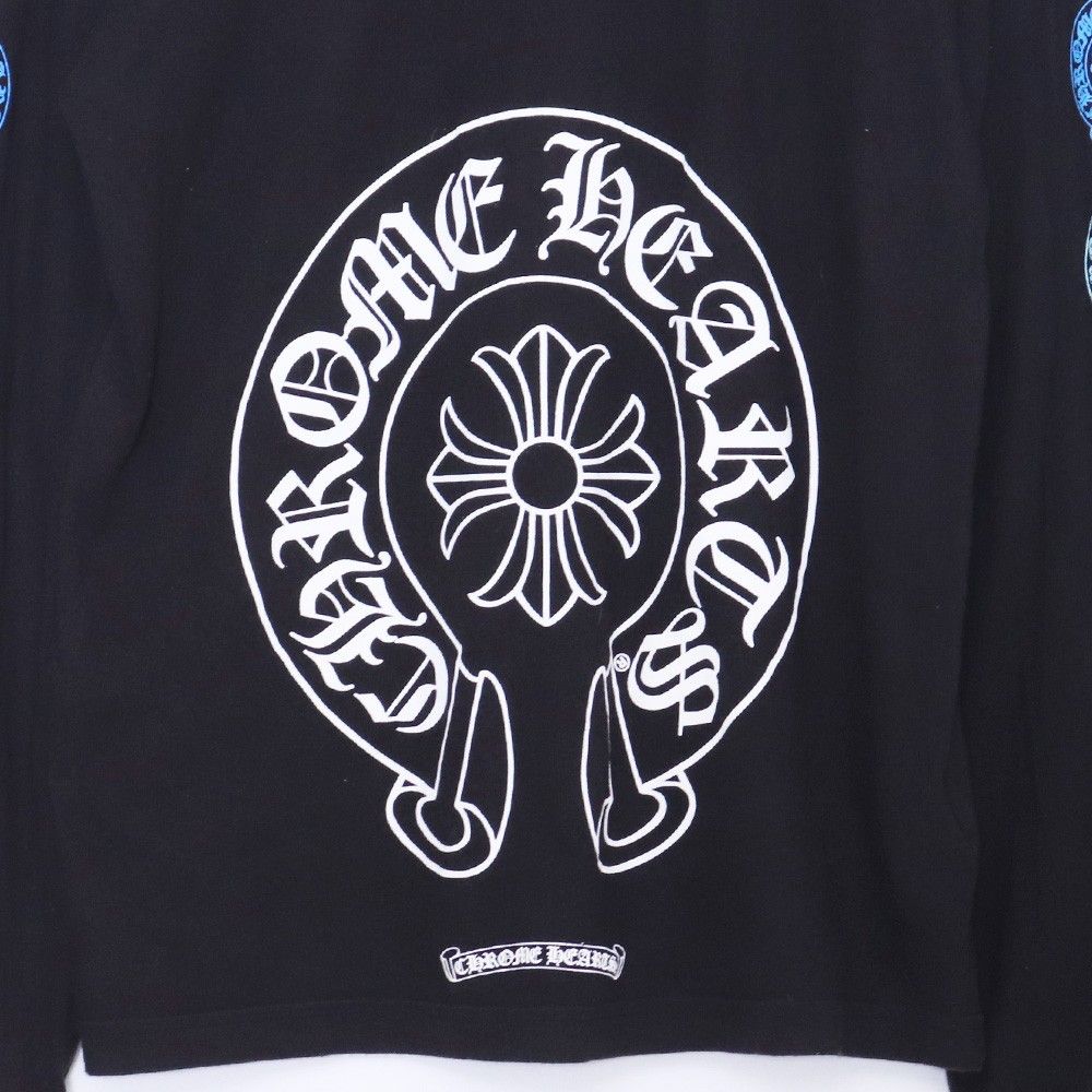 CHROME HEARTS マルチカラーホースシューロングスリーブTシャツ