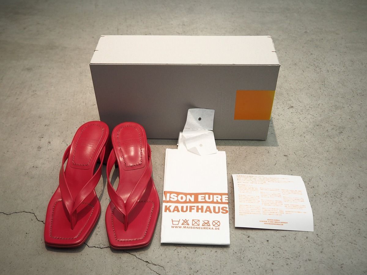 メゾンエウレカ トング ヒール サンダル MAISONEUREKA リアルレザー 新品 MAISON EUREKA メゾンエウレカ TONG HEEL SANDAL トング