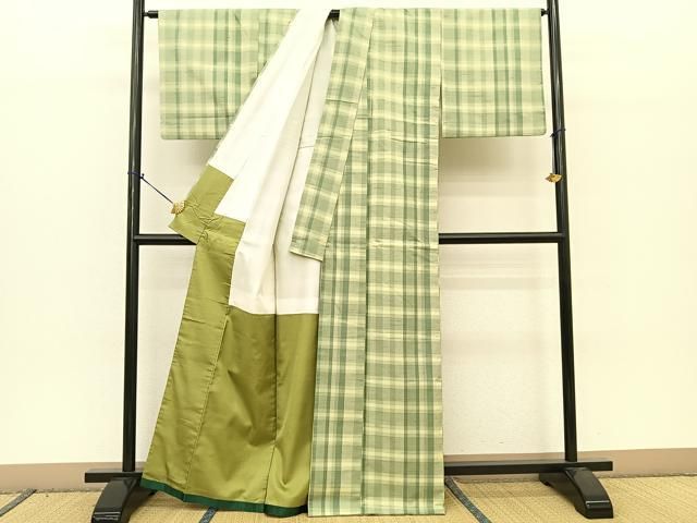 平和屋着物○上質な紬 格子柄 正絹 逸品 BAAT0935yc - メルカリ