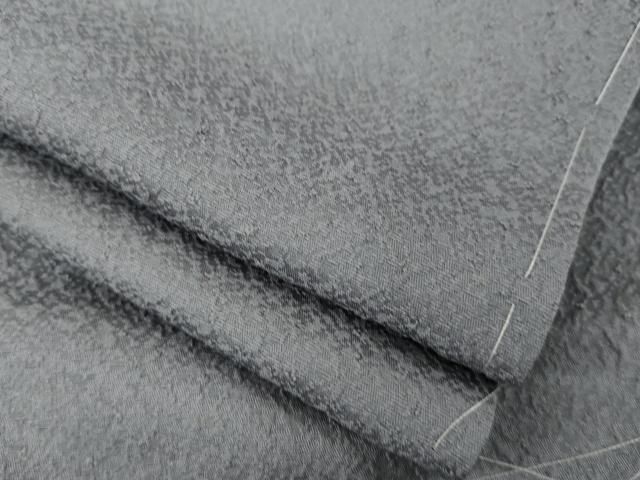 平和屋着物●上質な色無地 灰色 正絹 AABC3530ck