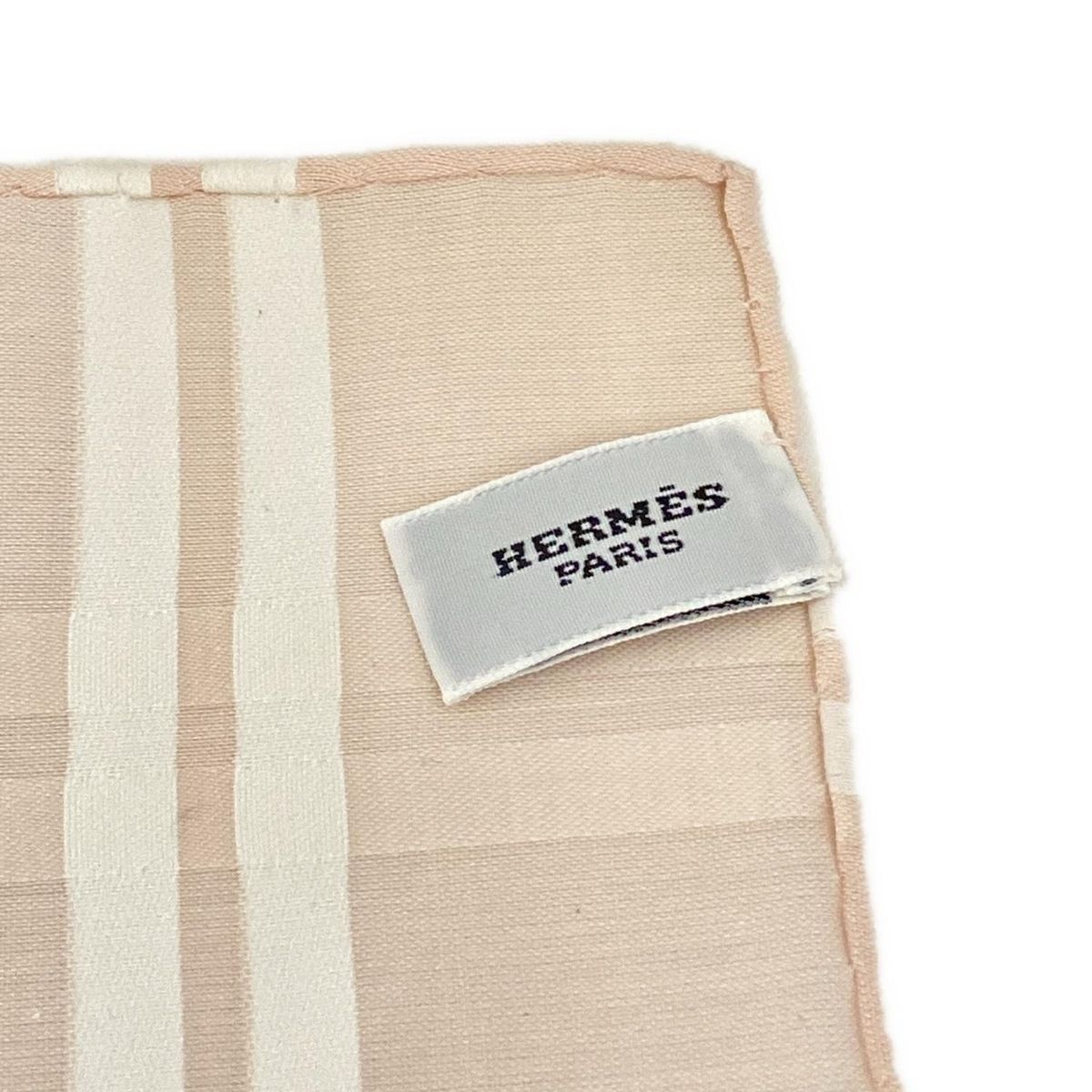 HERMES(エルメス) ハンカチ美品 - ライトピンク ストライプ