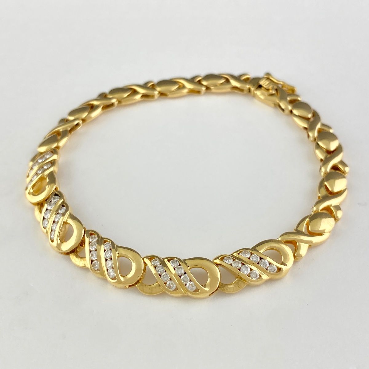 メレダイヤ デザインブレスレット YG イエローゴールド 腕輪  