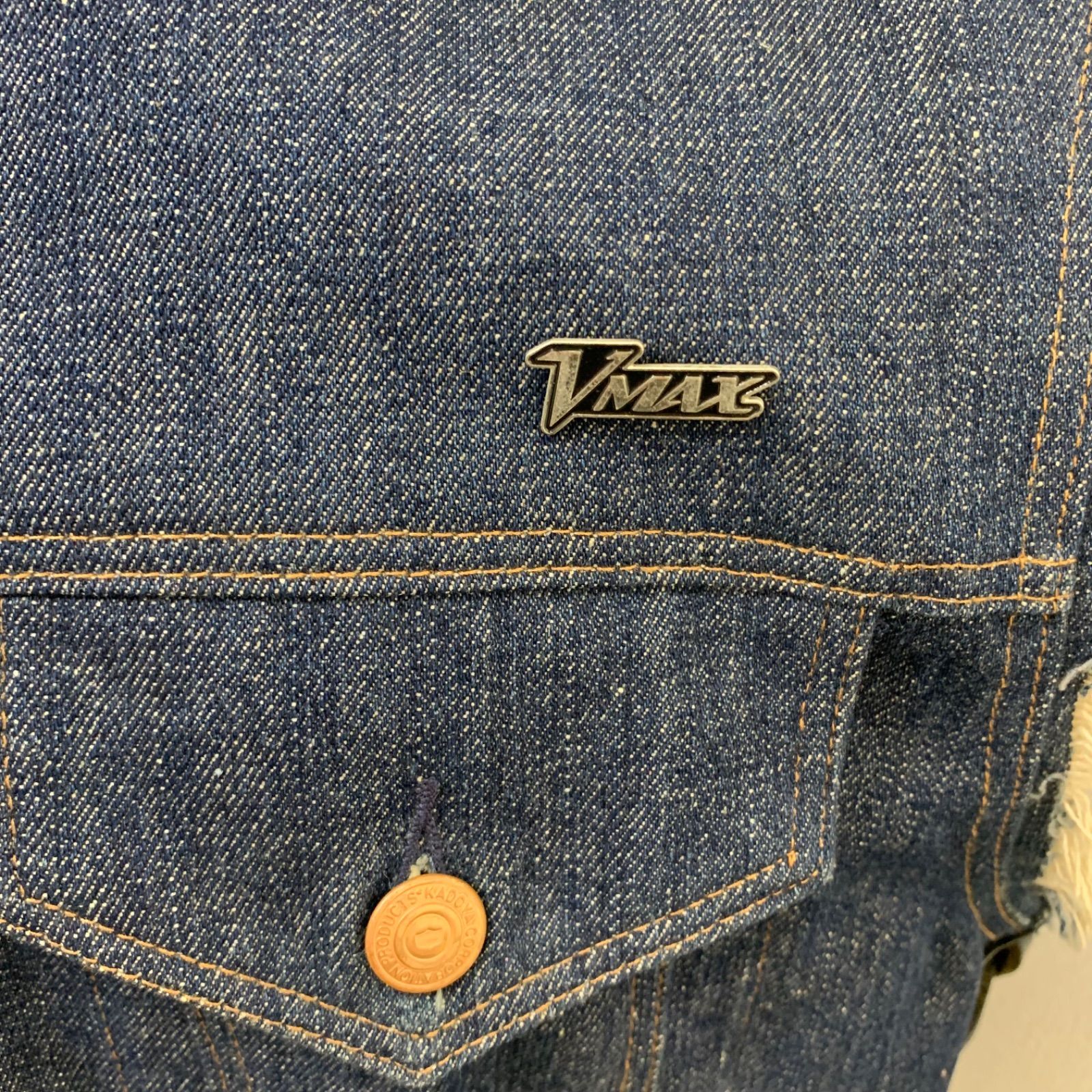 KADOYA デニムベスト LL レザー