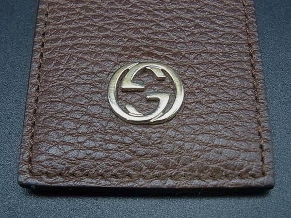【極美品】GUCCI インターロッキングチャーム ブラウン レザー メンズ □美品□ GUCCI グッチ インターロッキングG レザー ラゲッジ