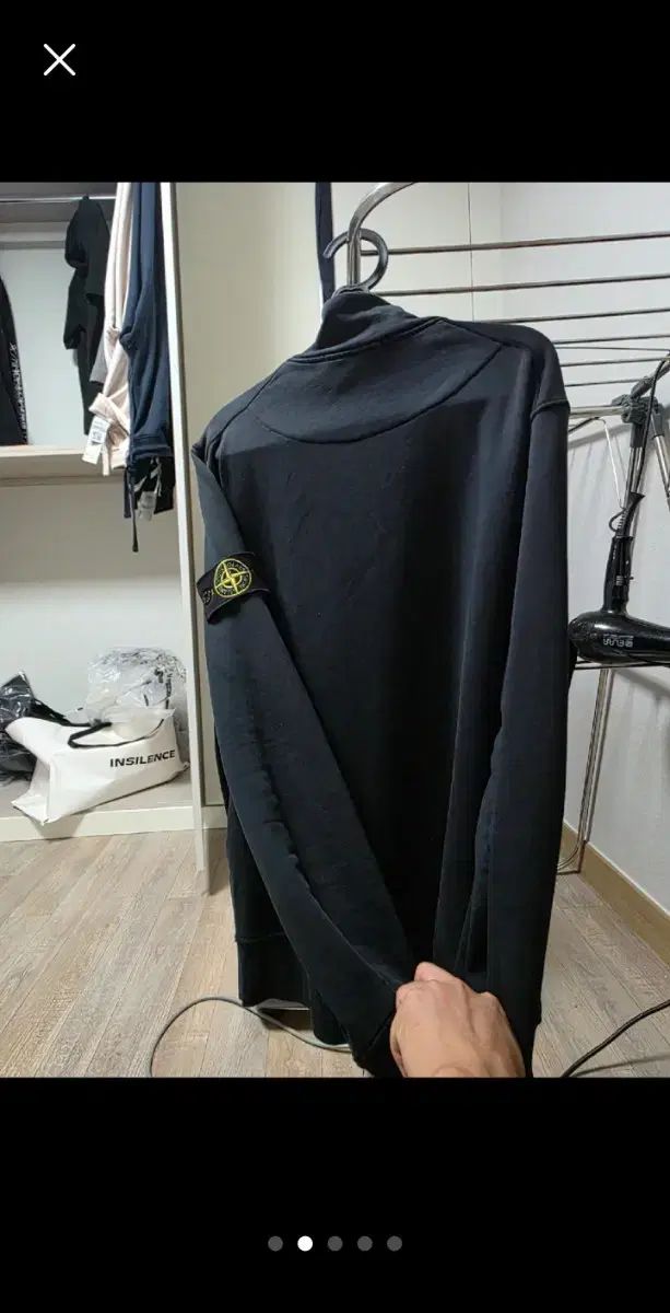 ストーンアイランド ブラック ジップアップ ジャケット