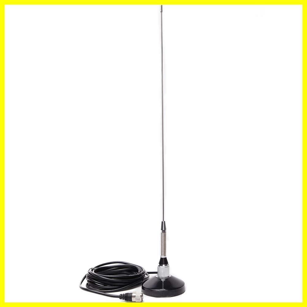 送料無料 144/430MHz モービル用 アンテナ 全長55cm 黒 グラス