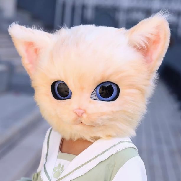 着ぐるみヘッド 猫 リアルスタイル Cタイプ 猫面 全頭ヘッド