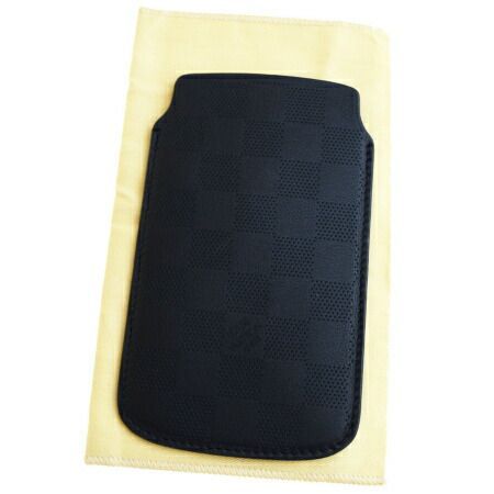 【中古】 中美品 ルイヴィトン LOUIS VUITTON iPhone 5 スマホケース ダミエ アンフィニ レザー 保存袋付き 09BG928