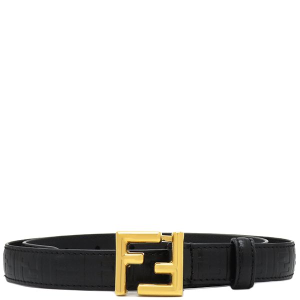フェンディ FENDI ベルト FFベルト 75/30 カーフ ブラック ゴールド