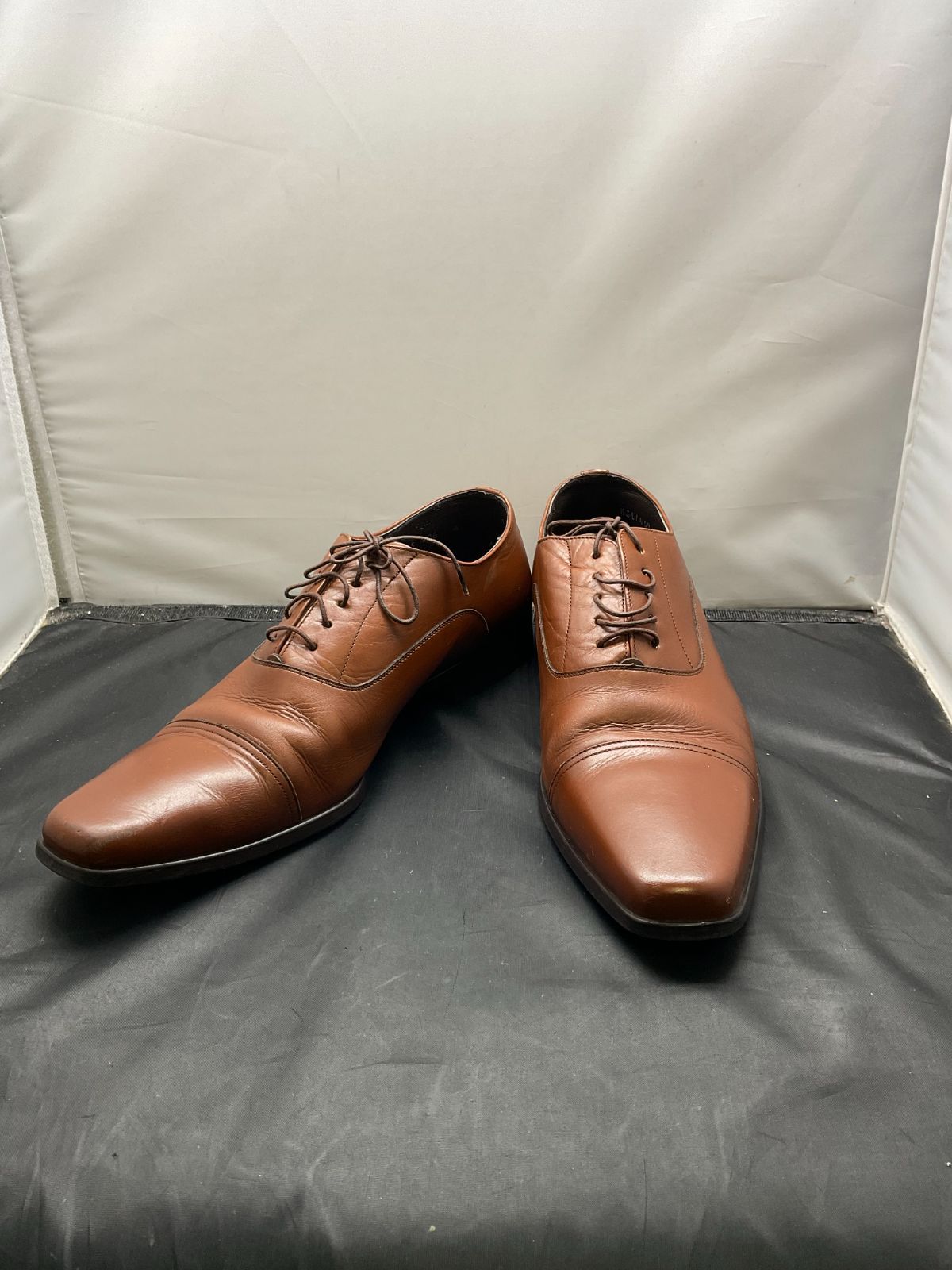 リーガル REGAL ビジネスシューズ 318R ブラウン スワールトゥ 牛革