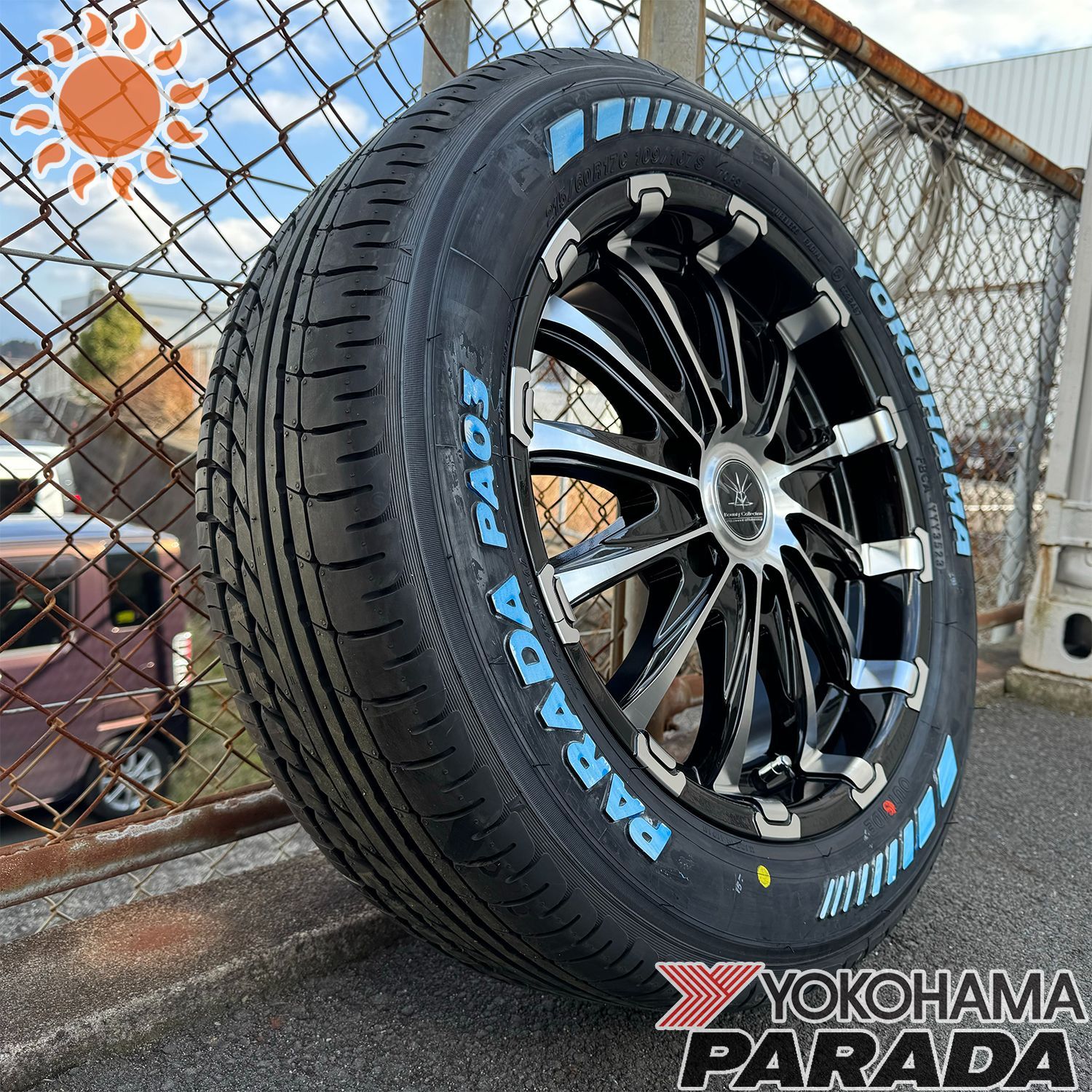 YOKOHAMA PARADA PA03 17インチホイールセット KBRACING17＋タイヤセット4本 【YOKOHAMA PARADA】