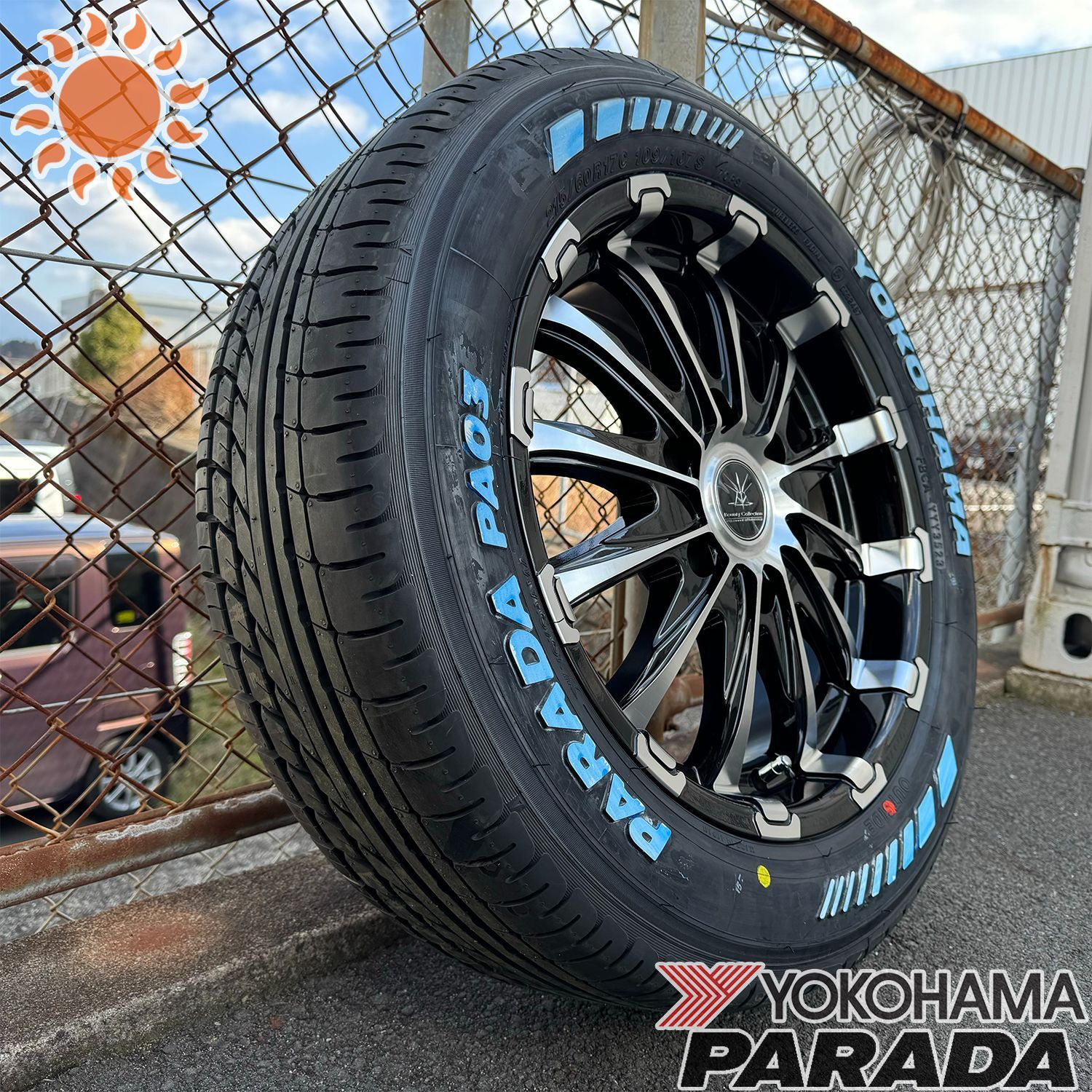 即納 車検対応品 200系ハイエース レジアスエース 17インチ YOKOHAMA PARADA PA03 215/60R17 107/109 LT  ホワイトレタータイヤ BountyCollection BD12 - メルカリ