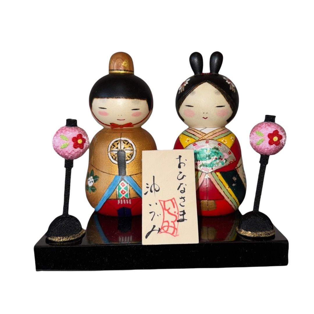 創作こけし　沖いずみ作　(うふふ) 創作こけし 沖いづみ 【 おひなさまOhinasama 】KokeshiDoll - メルカリ