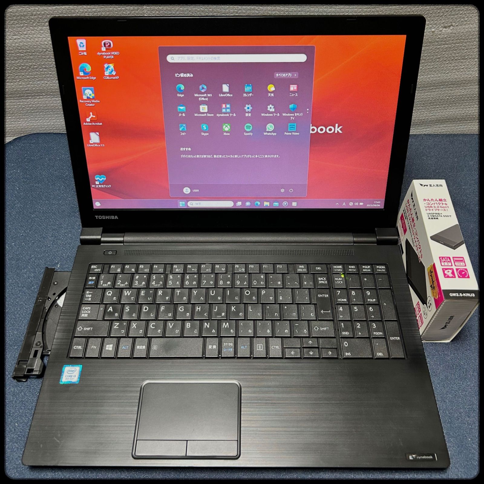 中古ノートPC】Windows11対応／dynabook（東芝）B65/M ／新品SSD240GB