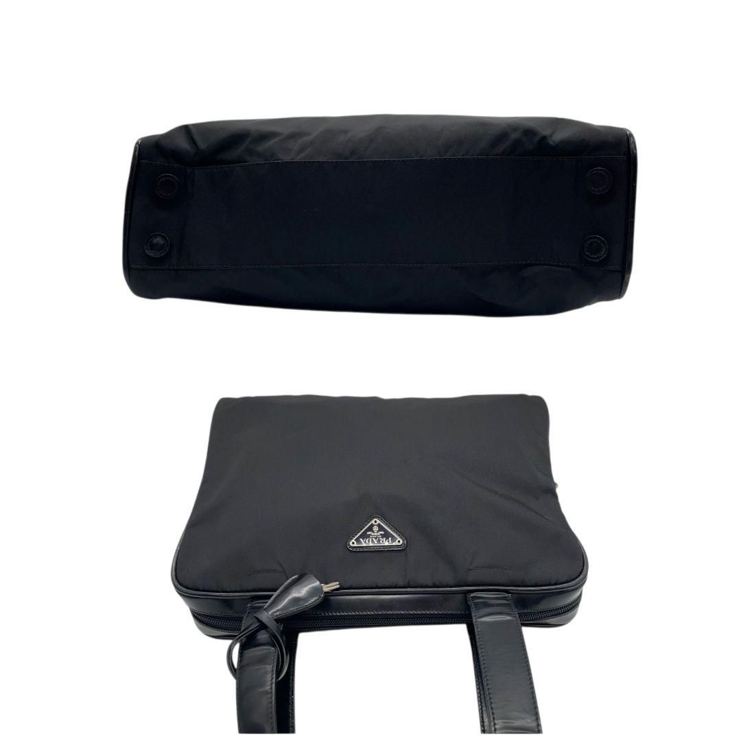 A4収納・肩掛け可✨ プラダ トートバッグ ナイロン ブラック 三角ロゴ